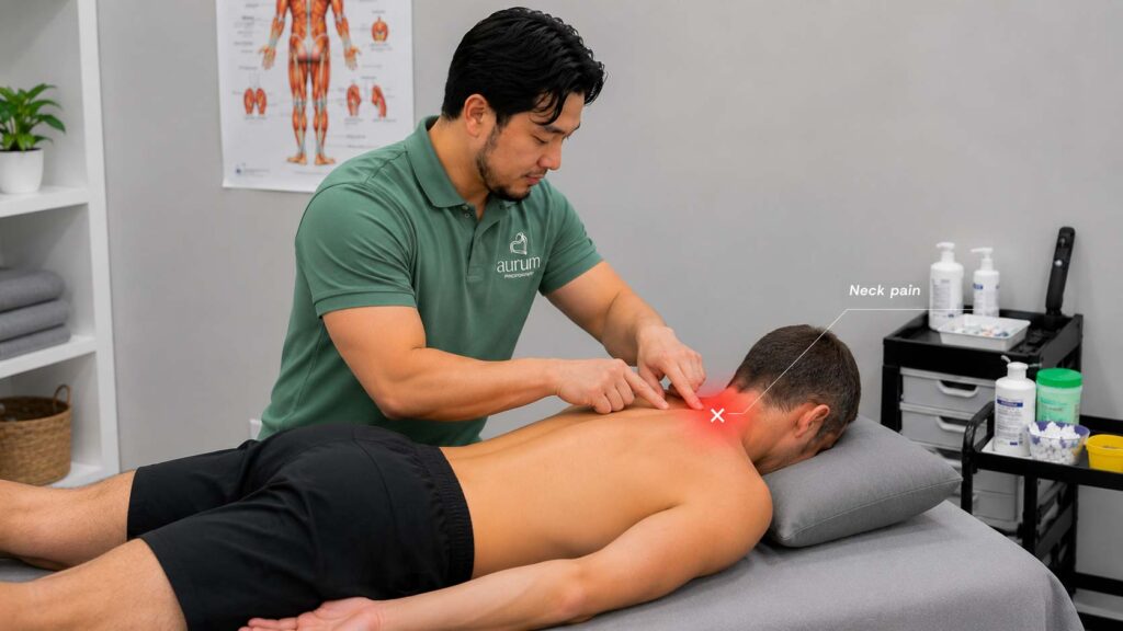 Neck Pain Physiotherapy Session with Phyiso